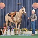 JEFF AND STREAKIN POSING AFTER WINNING WORLD CHAMPION IN JUNIOR BARRELS, OPEN FLAG AND RESERVE WORLD CHAMPION IN OPEN POLE BENDING