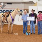 JEFF AND STREAKIN AFTER THEIR WIN IN THE PBRIP 4&5YO FUTURITY AT THE APHA WORLD SHOW